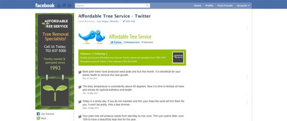 Affordable Tree Service Twitter App