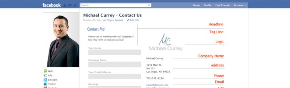 Contact Form on Facebook for Michael Currey