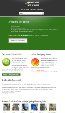Affordable Tree Service - Your Tree Service Experts in the Las Vegas Valley - ipad