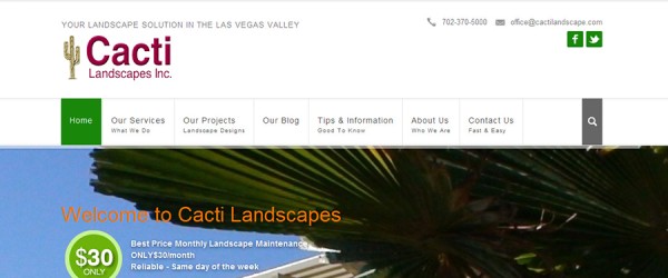 Cacti Landscapes Inc Homepage