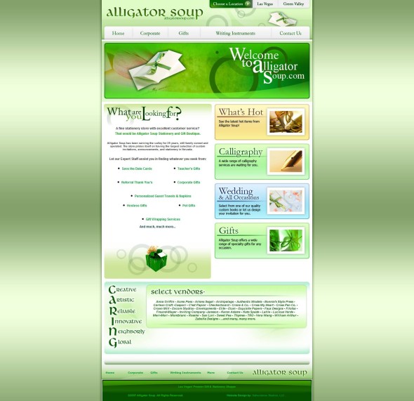Alligator Soup Homepage Before