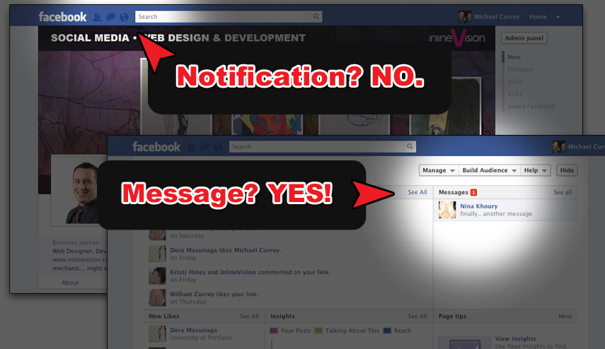 Timeline For Facebook Pages: Messages or a Contact Form App ...