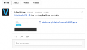 sharing an image to google+ from hootsuite