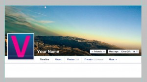 Cover photo template for personal profiles on Facebook