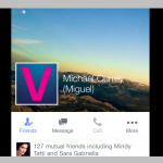 New design for personal profile on Facebook for iOS