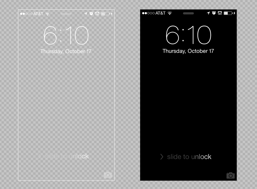 iphone 4 template white