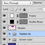 twitter header and profile photo layers