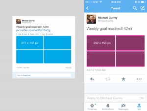 twitter collage desktop vs mobile difference