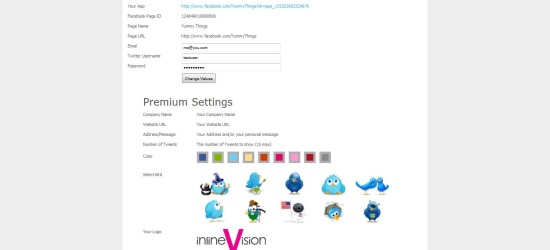 Twitter App for Facebook Admin Panel