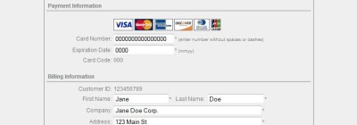 Simple Payment Integation authorize.net