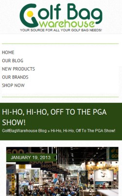 GolfBagWarehouse.com Blog Homepage iPhone-SmartPhone GolfBagWarehouse.com Blog Homepage iPhone-SmartPhone