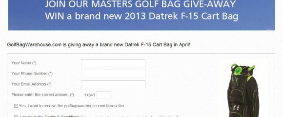 Golf Bag Warehouse: Facebook Contest / Fangate