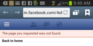 facebook error mobile version