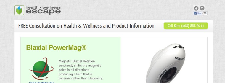 Landing Page Health-Wellness-Escape