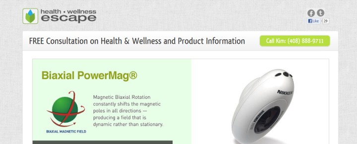 Landing Page Health-Wellness-Escape