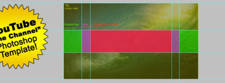 YouTube Channel Art Photoshop Template – Image Size 2560 X 1440