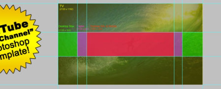 YouTube Channel Art Photoshop Template – Image Size 2560 X 1440