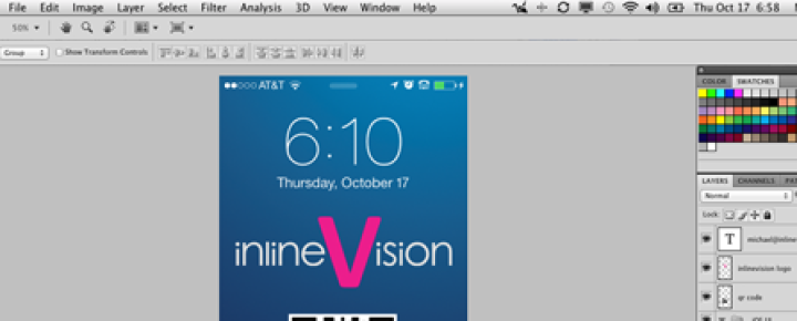 iPhone 5 (5C & 5S) Lock Screen Background Template – PSD