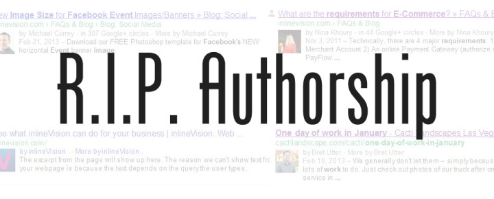 RIP Google Authorship, It Was Great Knowing You