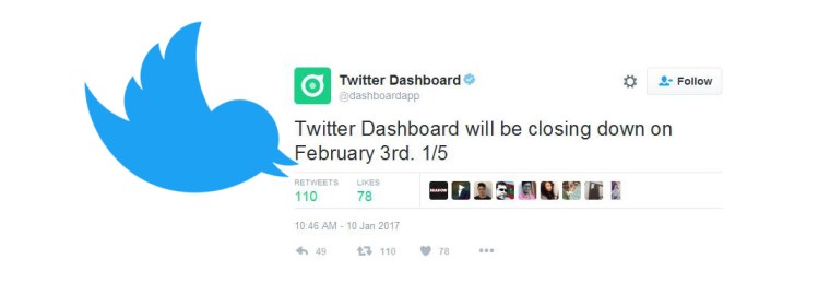 Twitter Dashboard, Twitter’s business app, is shutting down